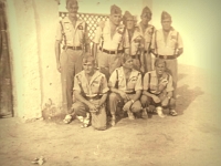 Archivo del Teniente CL Manuel Aguilar Belmonte.  Aguilar (centro arriba). 9ª Bandera. Aargub, 1958.